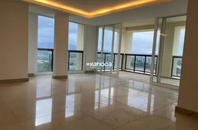 Cobertura 398 m² 3 suítes + escritório terraço com piscina e vista espetacular da barra da tijuca - condominio mediterraneo