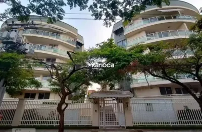 Freguesia centro do bairro apartamento com varanda 3 quartos suíte lazer e garagem.