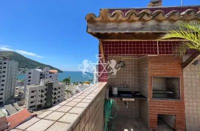 Excelente oportunidade de cobertura duplex à venda, 50 metros da praia martim de sá, 02 vagas na ga