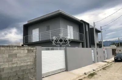 Sobrado novo a venda, 03 dormitorios, sendo 01 suite, aceita financiamento, boa localizacao, jardim das palmeiras, caraguatatuba, sp