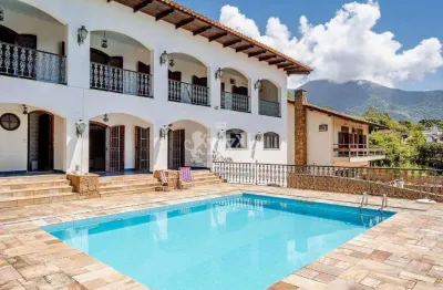 Sobrado a venda com vista panoramica para o mar, 04 suites, piscina, espaco gourmet completo , praia do arrastao, sao sebastiao - sp.