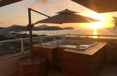 Exclusiva cobertura duplex a venda - 03 suites, 03 vagas; vista para o mar, jacuzzi - bairro jardim primavera, caraguatatuba, sp - lazer completo