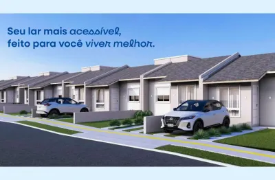 Casas térreas em gravataí com 48 m², 2 dormitórios e pátio privativo