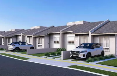 Casas com acabamentos de qualidade em gravataí, 48 m² e pátio privativo