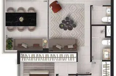 Apartamento 2 dormitórios (76m²), 2 suítes, varanda gourmet, 1 vaga. próximo do jockey clube de são paulo