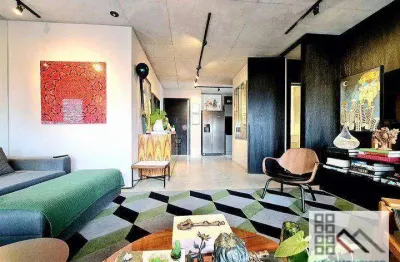 Apartamento 1 dormitório (72,70m²), 1 suíte, semi-mobiliado, varanda, 2 vagas. próximo do shopping ibirapuera