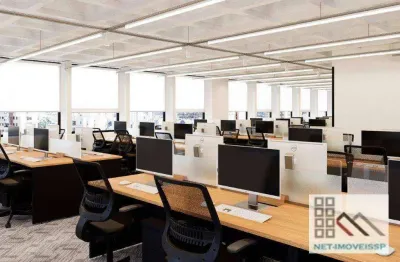 Conjunto comercial (320m²), 4 banheiros, 100% mobiliado, 5 vagas. na melhor localização da vila olímpia