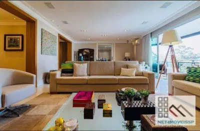 Apartamento de alto padrão 4 dormitórios (350m²), 4 suítes, varanda, 3 vagas. bairro nobre da zona sul