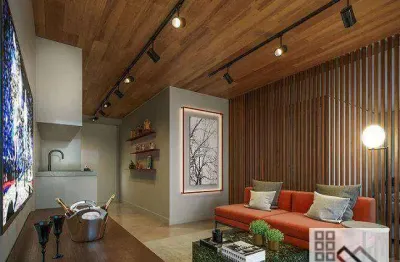 Apartamento 1 dormitório (40m²), 1 suíte, terraço. ao lado da estação eucaliptos e shopping ibirapuera