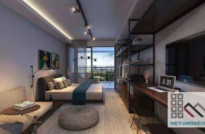Studio 1 dormitório (33,2m²), 1 banheiro social, terraço.  próximo da estação campo belo