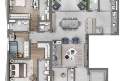 Apartamento 3 dormitórios (143,20m²), 3 suítes, varanda gourmet, 2 vagas. próximo do shopping jk iguatemi