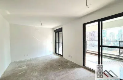 Apartamento 1 dormitório (40,56m²), varanda, 1 vaga. a 100 metros da estação brooklin do metrô