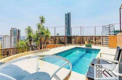Cobertura duplex 4 dormitórios (335m²), 3 suítes, 5 vagas. cobertura magnifica no anália franco