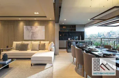 Apartamento 3 dormitórios (156m²), 3 suítes, varanda gourmet, 2 vagas. próximo do jockey clube de são paulo