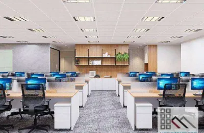 Conjunto comercial (461m²), 6 banheiros, 15 vagas, totalmente mobiliado. próximo estação berrini da cptm