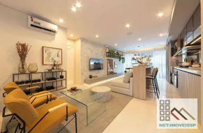 Apartamento 2 dormitórios (76,30m²), 2 suítes, terraço, 2 vagas. a 450 metros da estação vila madalena