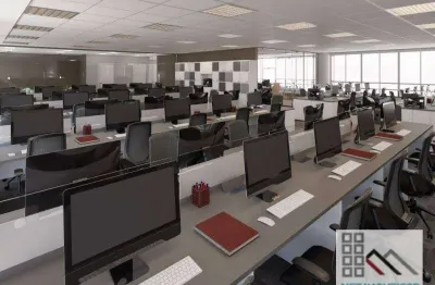 Laje comercial (300m²), 6 banheiros, 6 vagas, totalmente mobiliado. próximo do shopping vila olímpia