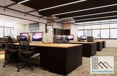 Conjunto comercial (280m²), 4 banheiros, 5 vagas, totalmente mobiliado. próximo do shopping vila olímpia