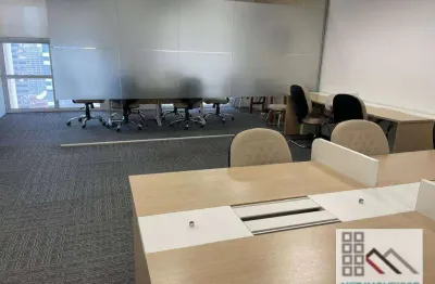 Conjunto comercial (135m²), 1 banheiro, 2 vagas, semi mobiliado, terraço. a 200 metros do shopping morumbi