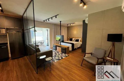 Apartamento garden 2 dormitórios (77m²), 1 suíte, varanda, mobiliado, 2 vagas. a 400 metros do shopping morumbi