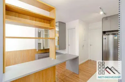 Studio 1 dormitório (28m²), 1 banheiro, semi mobiliado, terraço. a 300 metros da universidade mackenzie