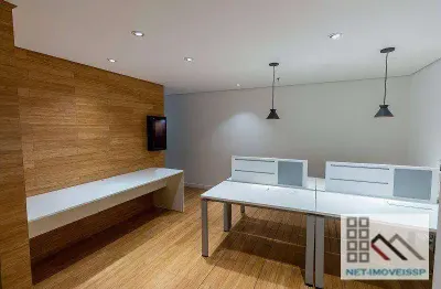 Conjunto comercial (86m²), 2 banheiros, semi mobiliado, 1 vaga. edifício de alto padrão no itaim bibi