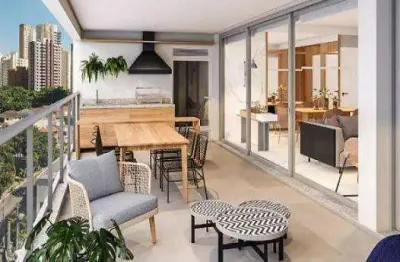 Apartamento 3 dorms (114,81m²), 3 suítes, terraço, 2 vagas. a 550 m da estação santos - imigrantes do metrô