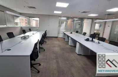 Conjunto comercial (182m²), 4 banheiros, mobiliado, 8 vagas. região nobre do itaim bibi