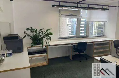 Conjunto comercial (116,62m²), 2 banheiros, mobiliado, 2 vagas. próximo da estação berrini da cptm