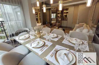 Apartamento 2 dormitórios (61m²), 1 suíte, sacada. a 2 minutos da estaçao moema