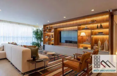 Apartamento 4 dormitórios (168m²), 3 suítes, terraço, 2 vagas. próximo da estação brooklin do metrô