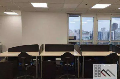 Conjunto comercial (115m²), 2 banheiros, mobiliado, terraço, 2 vagas. ao lado do shopping morumbi