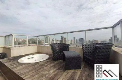 Cobertura duplex alto padrão 2 dormitórios (140m²), 1 suíte, mobiliado, 3 vagas. próximo do parque da água branca