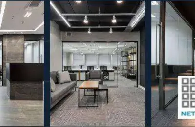 Conjunto comercial (300m²), 4 banheiros, totalmente mobilidado, 6 vagas. próximo da estação brigadeiro
