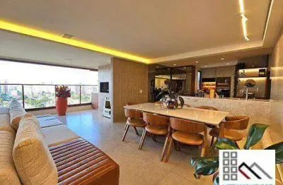 Apartamento 3 dormitórios (146m²), 3 suítes, terraço, mobiliado, 2 vagas. próximo do shopping ibirapuera