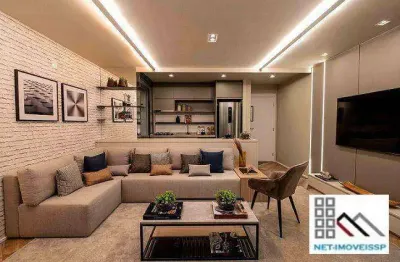 Apartamento 2 dormitórios, porteira fechada (74m²), 2 suítes, terraço, 1 vaga. a 300 metros da estação brooklin