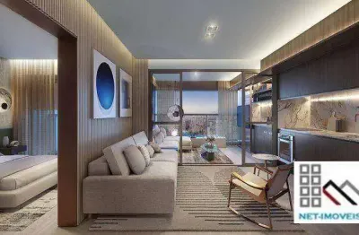 Studio 1 dormitório (30m²), 1 banheiro, sacada. a 900 metros da esgação higienópolis/ mackenzie