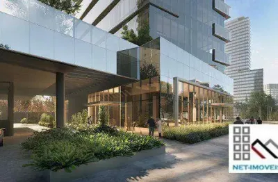 Studio 1 dormitório (38,42m²), 1 banheiro, sacada, 1 vaga. próximo do shopping jk iguatemi