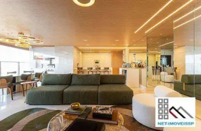 Apartamento 3 dormitórios (147m²), 3 suítes, terraço, semi mobiliado, 2 vagas. próximo do shopping ibirapuera