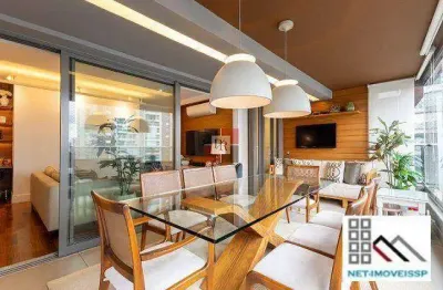 Apartamento 3 dormitórios (131m²), 1 suíte, semi mobiliado, varanda, 2 vagas.  próximo da estação campo belo