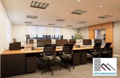 Conjunto comercial (218m²), 4 banheiros, decorado e mobiliado, 6 vagas. sob medida no conceito plug&play