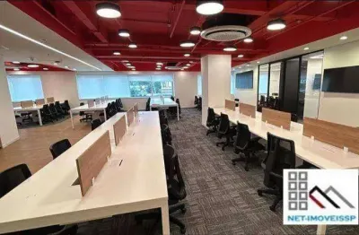 Conjunto comercial (214m²), 4 banheiros, mobiliado, 3 vagas. no coração da vila olímpia