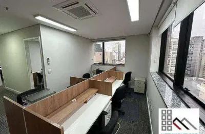 Aluga conjunto comercial (100m²), 2 banheiros, mobiliado, 2 vagas. a 200 metros da estação moema
