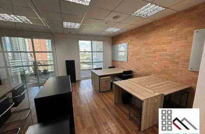 Sala comercial (82m²), 1 banheiro, 2 vagas, mobiliada, terraço. a 200 metros do shopping morumbi