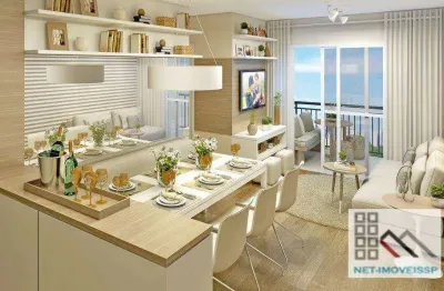 Apartamento 2 dormitórios (50,27m²), 1 banheiro, 1 vaga, terraço. próximo do shopping metrô tatuapé