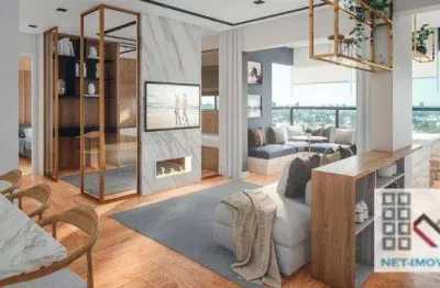 Apto 2 dormitórios (65m²), 1 suite, varanda gourmet, 1 vaga. próximo da estação brooklin do metrô