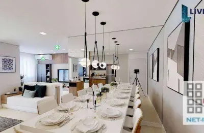 Apto 3 dorms (76m²), 1 suite, 2 vagas, terraço gourmet. a 200 metros da estação giovanni gronchi