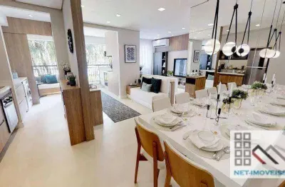 Apto 2 dorms (62m²), 1 suite, 1 vaga, terraço gourmet. a 200 metros da estação giovanni gronchi