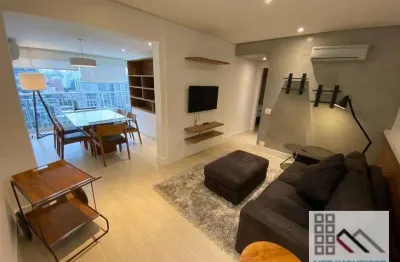 Apartamento 1 dormitório (54m²), 1 suíte, 1 vaga, terraço, mobiliado. na juscelino e ao lado shopping jk