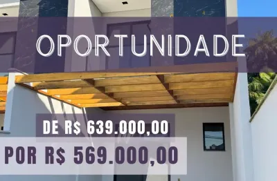 Geminado à venda com 116 m² - 1 suíte, 2 quartos, área gourmet e arquitetura moderna